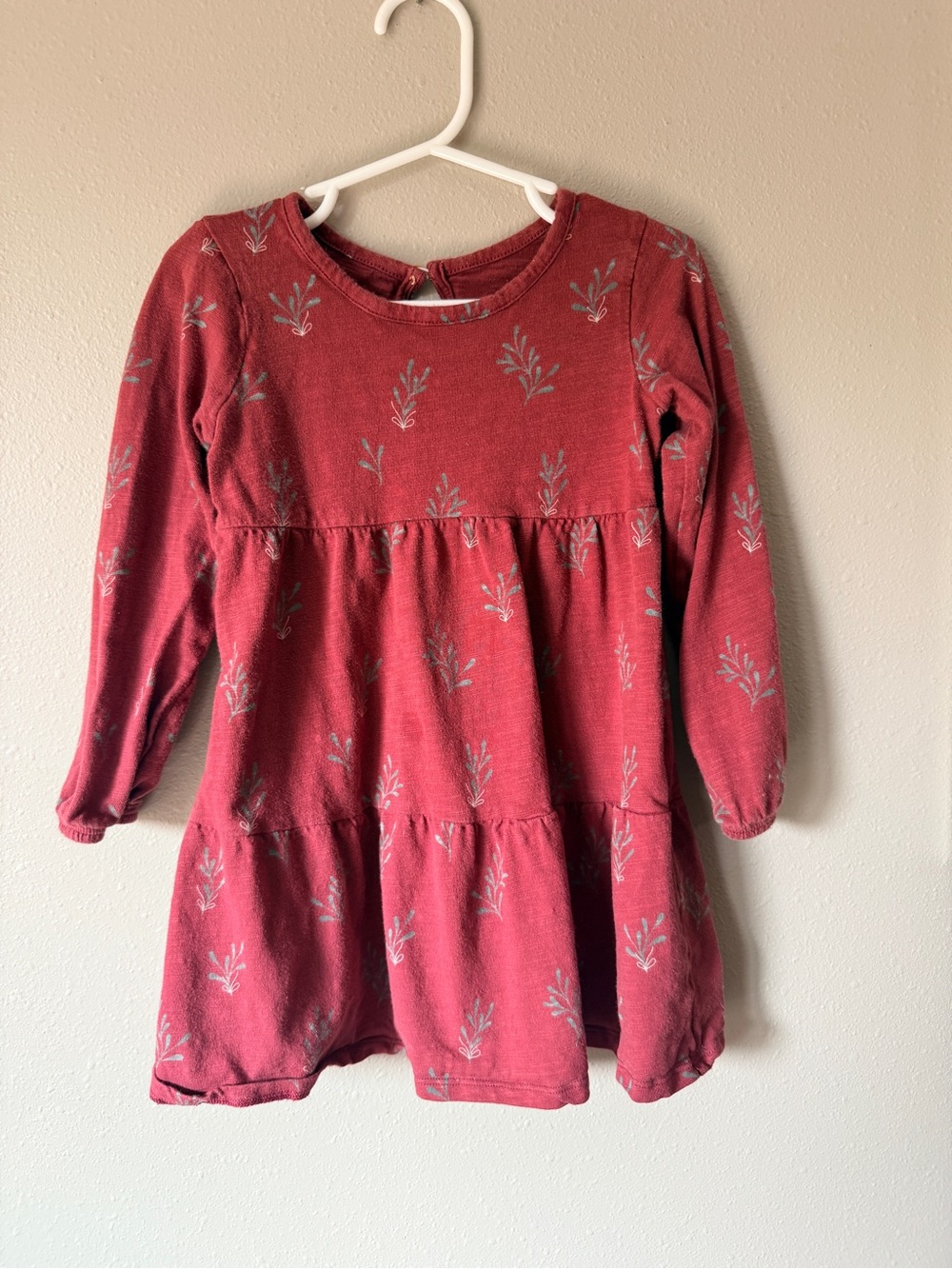Tiered Long-Sleeve Holiday Dress